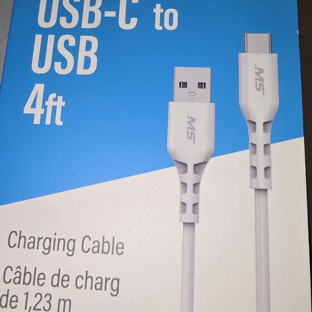 USB-C to USB Charging Cable - 4ft, White